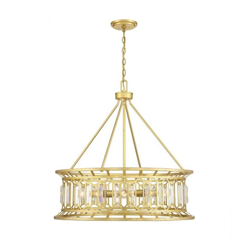 Savoy House Daintree 8-Light Pendant, True Gold