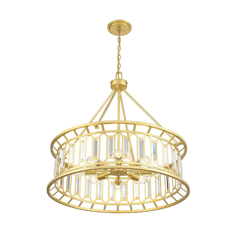 Savoy House Daintree 8-Light Pendant, True Gold