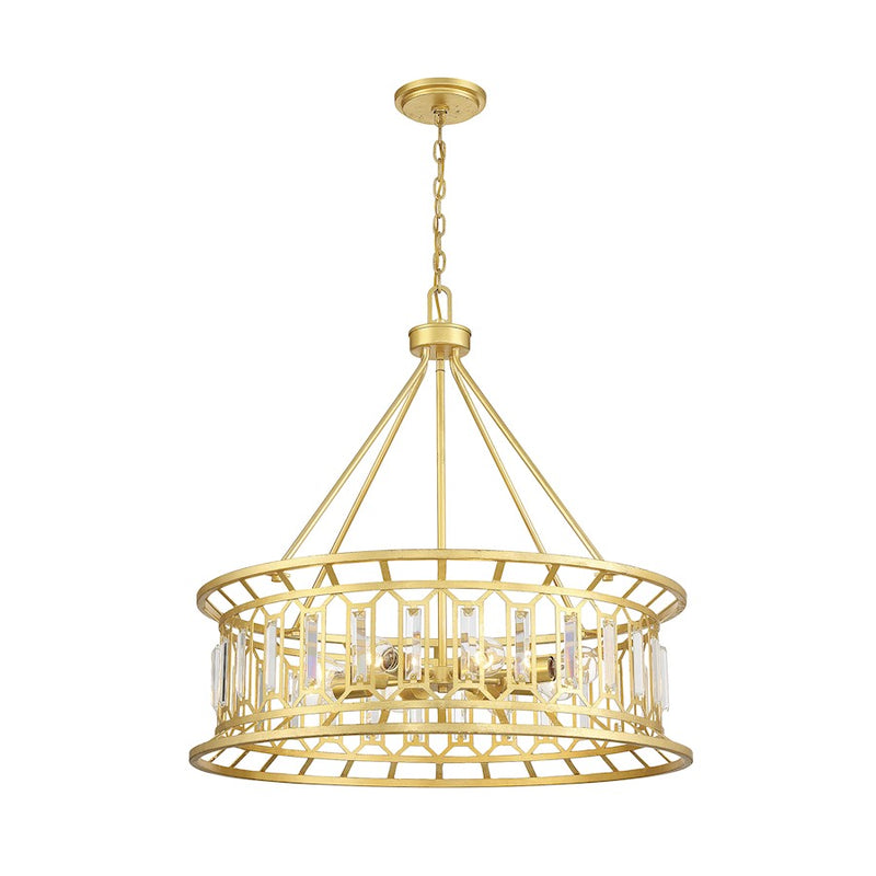 Savoy House Daintree 8-Light Pendant, True Gold