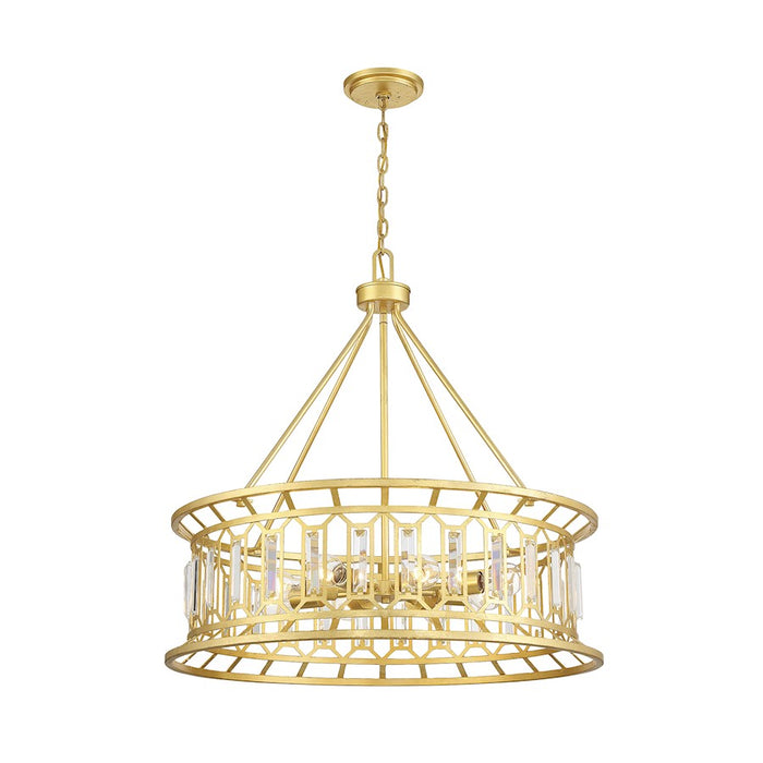 Savoy House Daintree 8-Light Pendant, True Gold