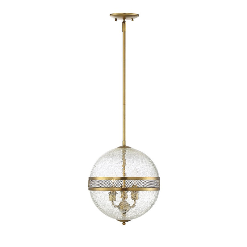 Savoy House Stirling 3-Light Pendant, Warm Brass