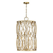Savoy House Snowden 8 Light Pendant, Burnished Brass/Glacier - 7-2004-8-171