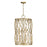 Savoy House Snowden 8 Light Pendant, Burnished Brass/Glacier - 7-2004-8-171