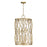 Savoy House Snowden 8 Light Pendant, Burnished Brass/Glacier