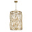 Savoy House Snowden 8 Light Pendant, Burnished Brass/Glacier