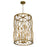 Savoy House Snowden 8 Light Pendant, Burnished Brass/Glacier