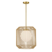 Savoy House Pastis 1 Light Pendant, Warm Brass/White - 7-2040-1-322