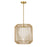 Savoy House Pastis 1 Light Pendant, Warm Brass/White