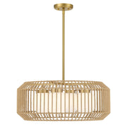 Savoy House Pastis 4 Light Pendant, Warm Brass/White - 7-2041-4-322