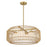 Savoy House Pastis 4 Light Pendant, Warm Brass/White