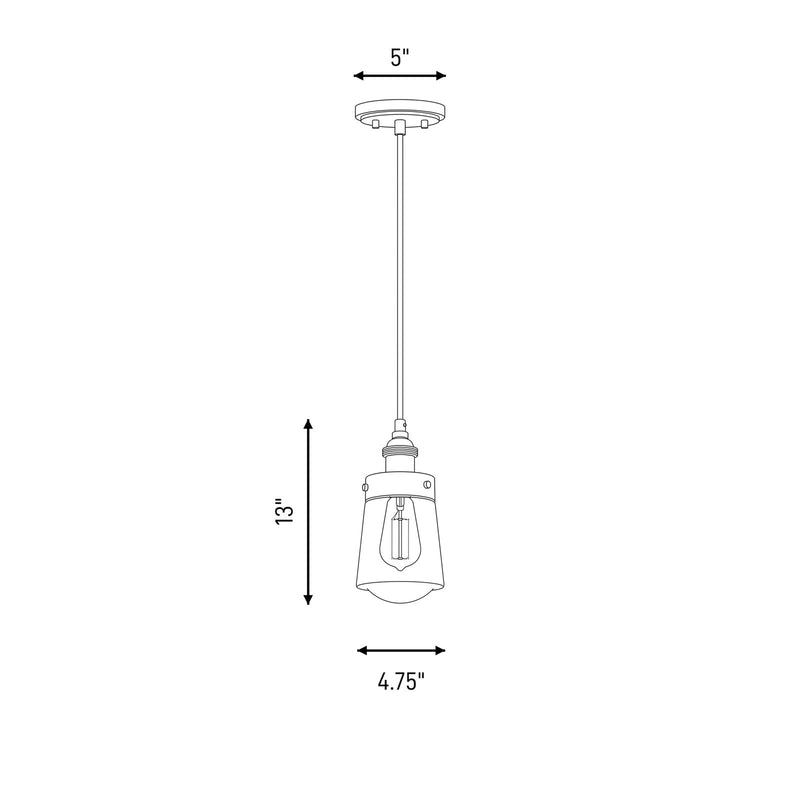 Savoy House Macauley 1Lt Mini-Pendant, Vintage Black/Brass