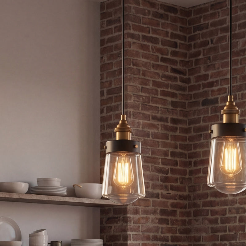 Savoy House Macauley 1Lt Mini-Pendant, Vintage Black/Brass