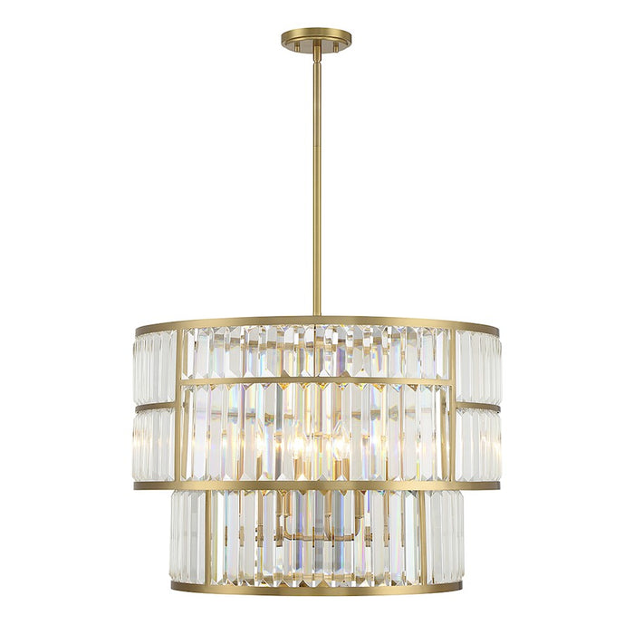 Savoy House Rohe 5-Light Pendant, Warm Brass - 7-2224-5-322