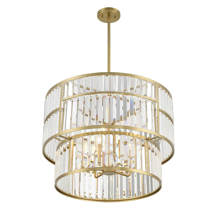 Savoy House Rohe 5-Light Pendant, Warm Brass