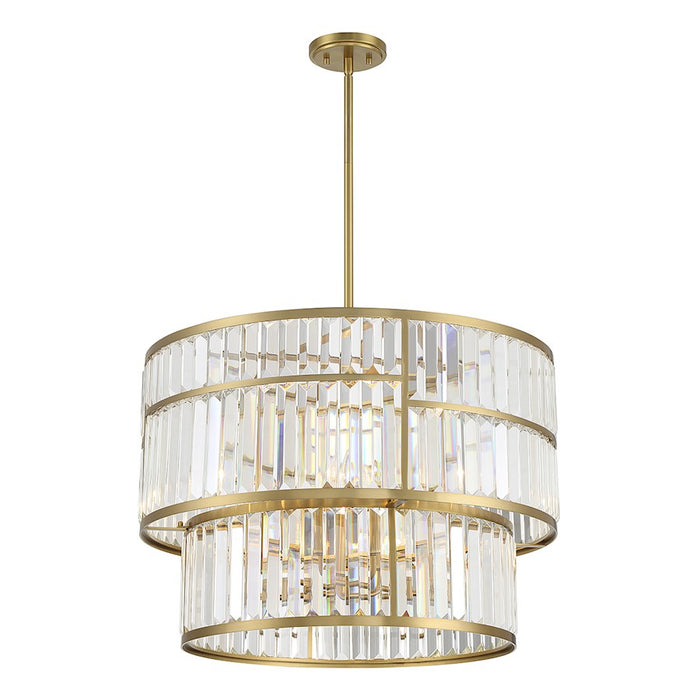 Savoy House Rohe 5-Light Pendant, Warm Brass