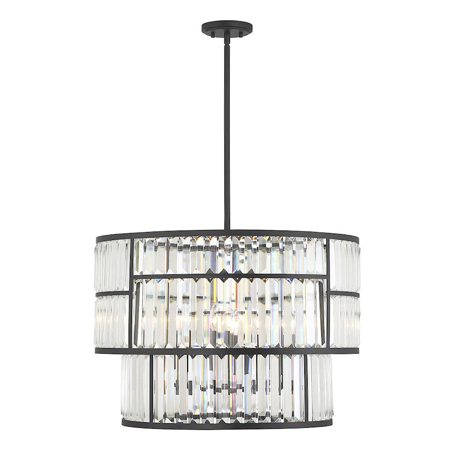 Savoy House Rohe 5-Light Pendant, Matte Black - 7-2224-5-89