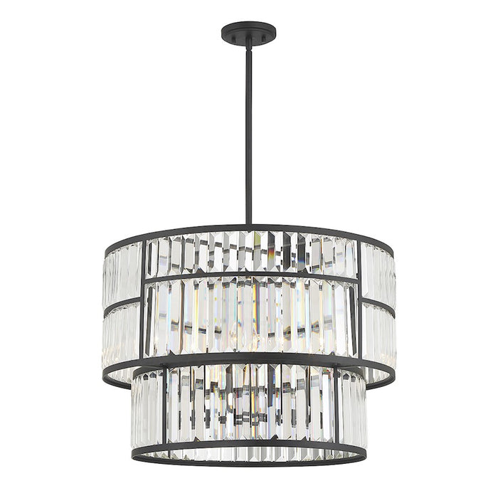 Savoy House Rohe 5-Light Pendant, Matte Black