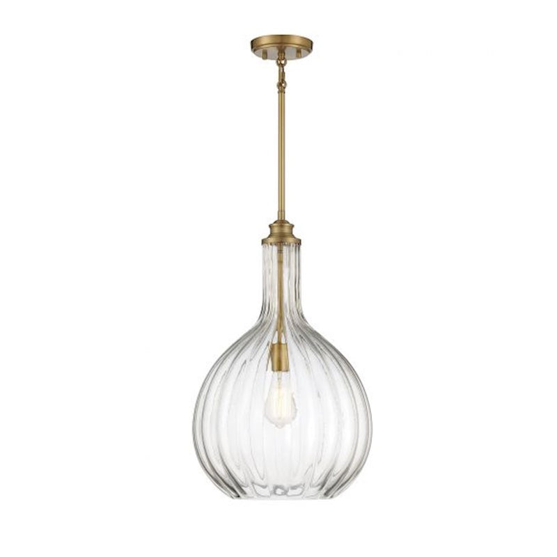 Savoy House Brandon 1-Light Pendant, Warm Brass - 7-2255-1-322