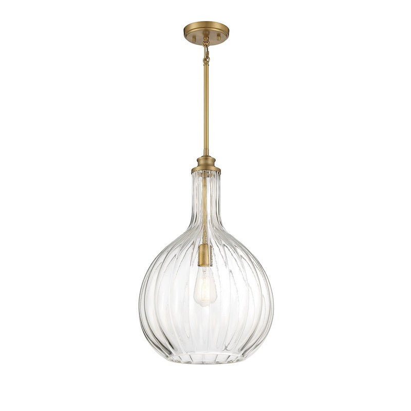 Savoy House Brandon 1-Light Pendant, Warm Brass