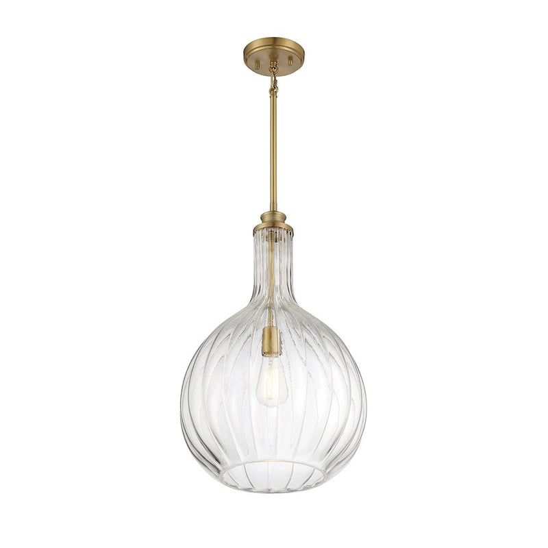 Savoy House Brandon 1-Light Pendant, Warm Brass
