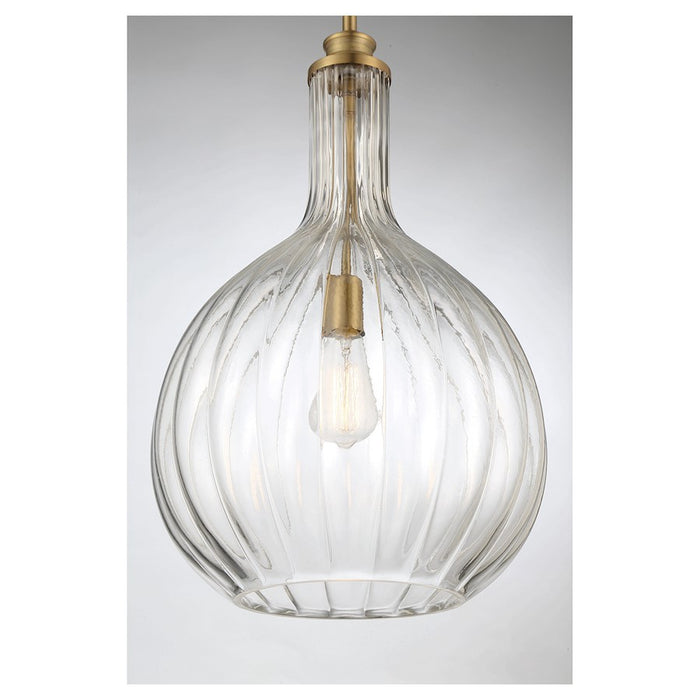 Savoy House Brandon 1-Light Pendant, Warm Brass