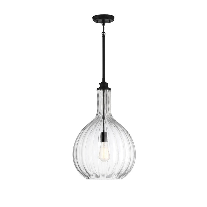 Savoy House Brandon 1-Light Pendant, Matte Black