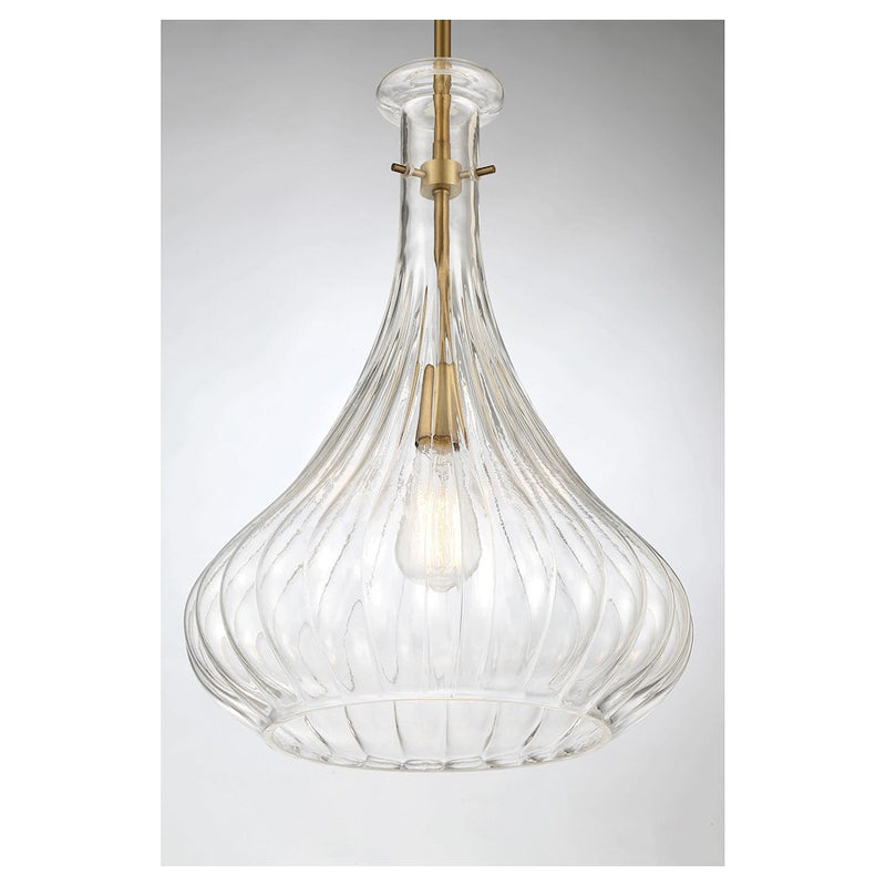 Savoy House Bristo 1-Light Pendant, Warm Brass