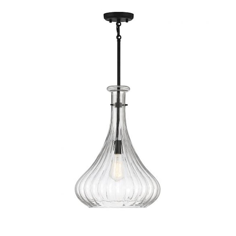 Savoy House Bristo 1-Light Pendant, Matte Black