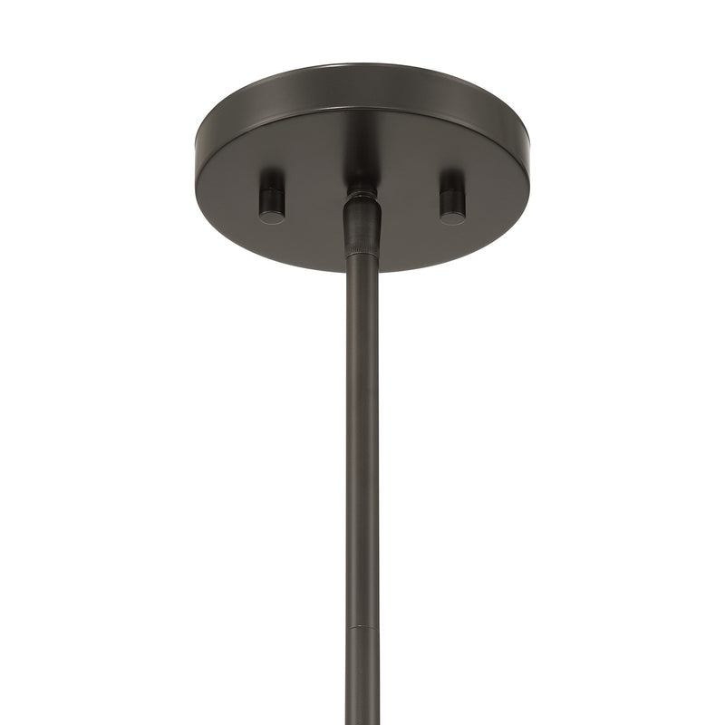 Savoy House Sheriden 12in 1-Light Pendant | Artisanal Modern Mediterranean Bronze and Bronze Rippled Glass | Kitchen Island & Dining | Model 7-2275-1-15