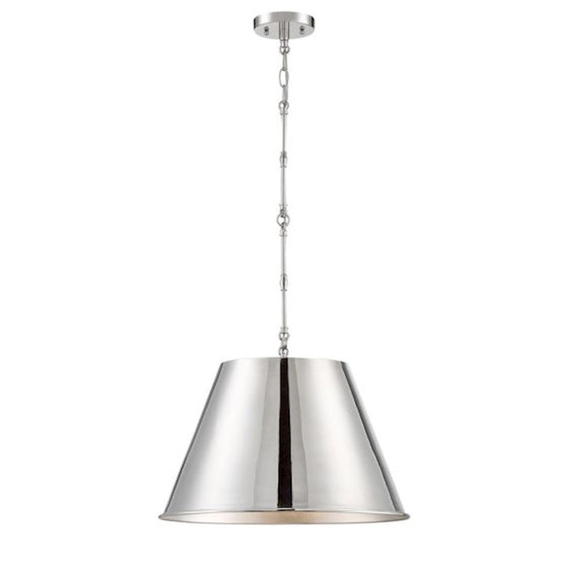 Savoy House Alden 1-Light 13" Pendant, Polished Nickel