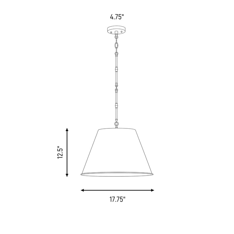Savoy House Alden 1-Light 13" Pendant, Warm Brass