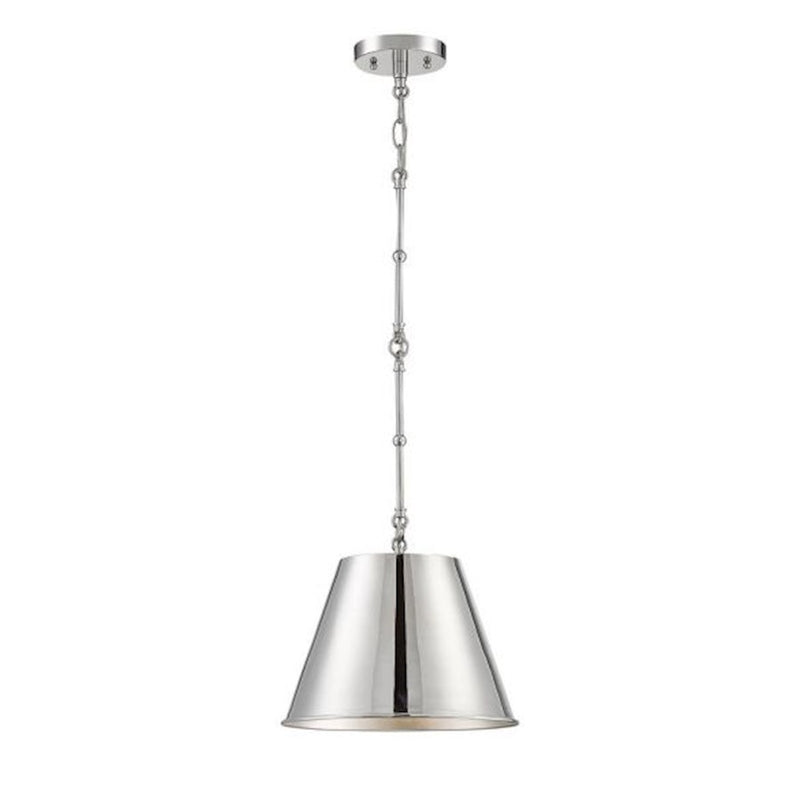 Savoy House Alden 1-Light 8.5" Pendant, Polished Nickel