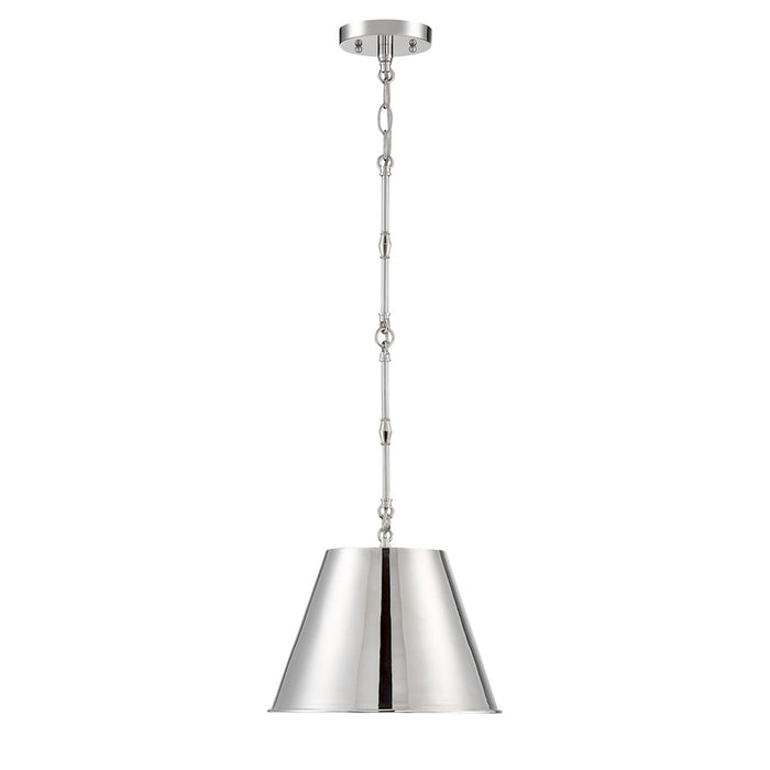 Savoy House Alden 1-Light 8.5" Pendant, Polished Nickel