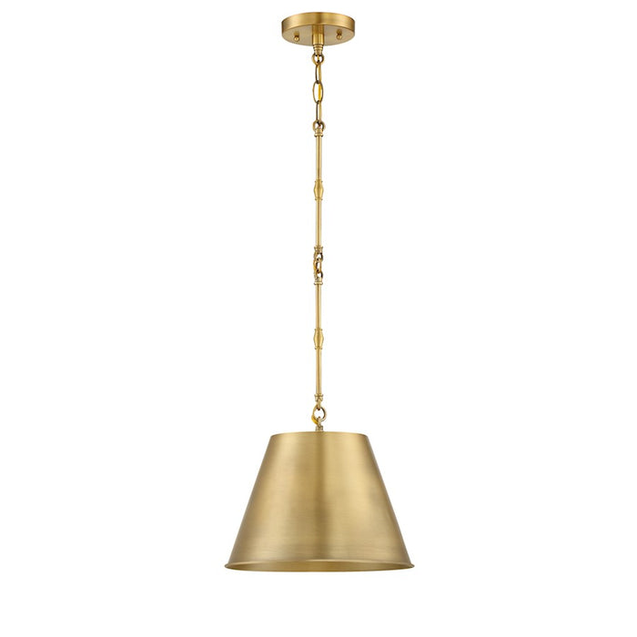 Savoy House Alden 1-Light 8.5" Pendant, Warm Brass