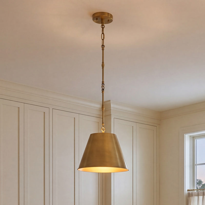 Savoy House Alden 1-Light 8.5" Pendant, Warm Brass