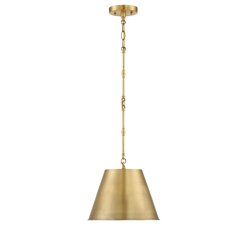 Savoy House Alden 1-Light 8.5" Pendant, Warm Brass