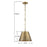 Savoy House Alden 1-Light 8.5" Pendant, Warm Brass