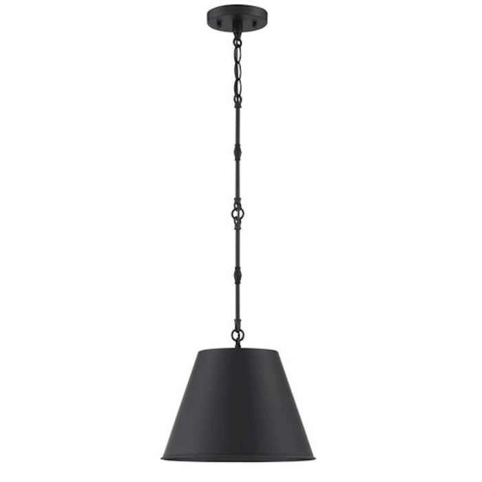 Savoy House Alden 1-Light 8.5" Pendant, Matte Black