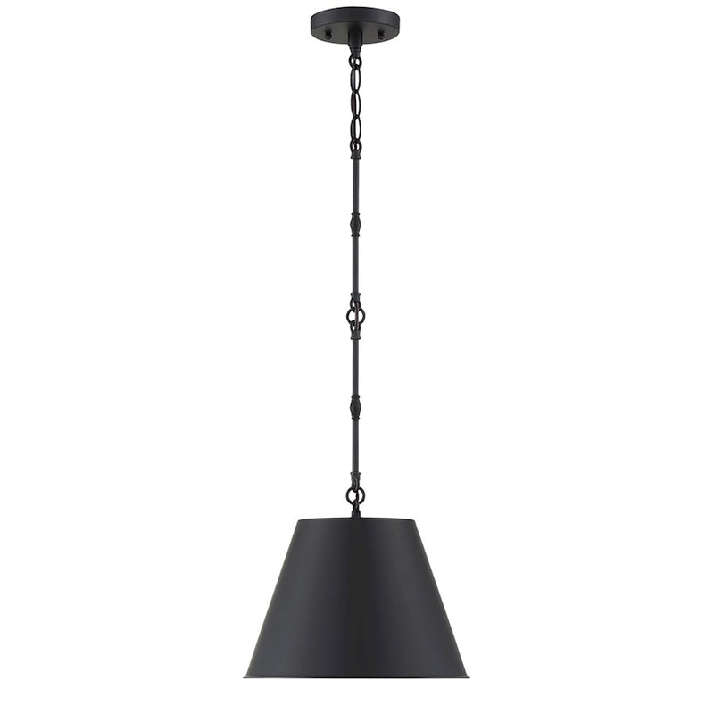 Savoy House Alden 1-Light 8.5" Pendant, Matte Black