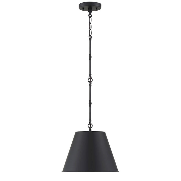 Savoy House Alden 1-Light 8.5" Pendant, Matte Black