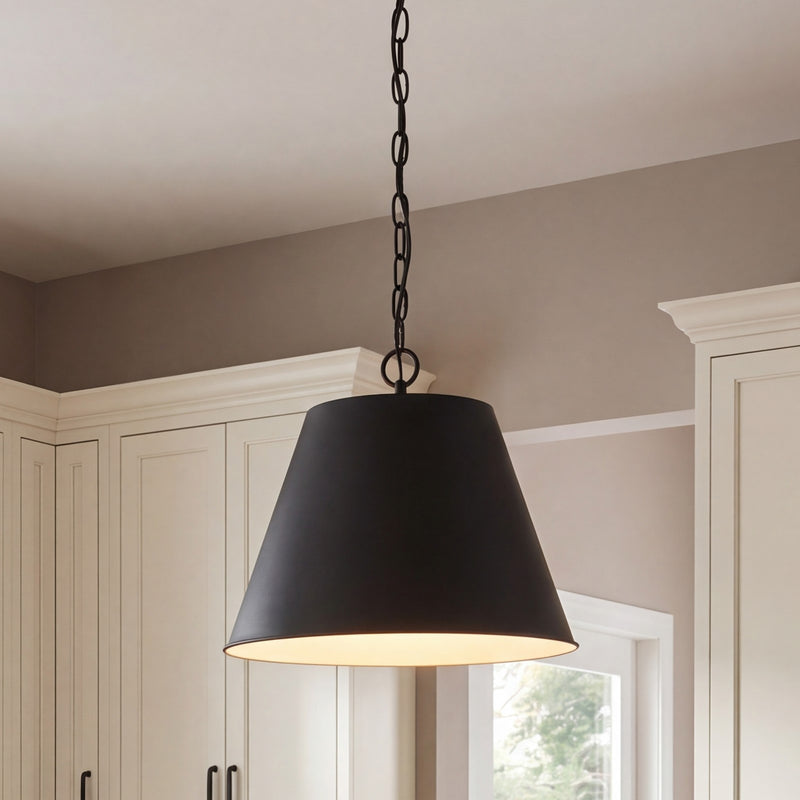 Savoy House Alden 1-Light 8.5" Pendant, Matte Black