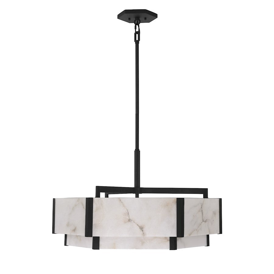 Savoy House Orleans 6 Light Pendant, Black Cashmere