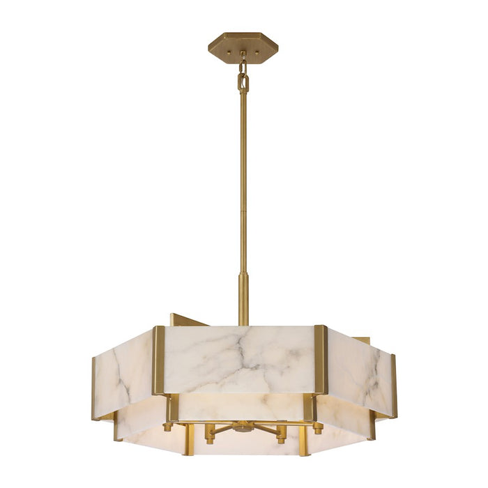 Savoy House Orleans 6 Light Pendant, Distressed Gold