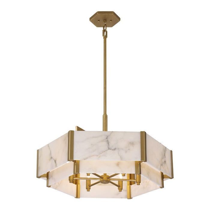 Savoy House Orleans 6 Light Pendant, Distressed Gold