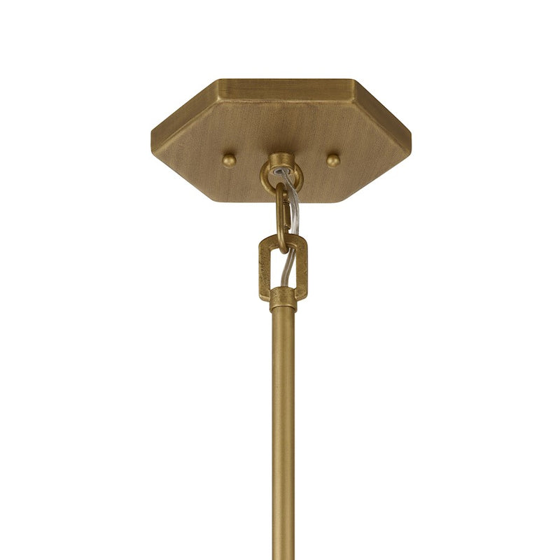 Savoy House Orleans 6 Light Pendant, Distressed Gold