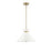 Savoy House Lamar 3-Light Pendant, White/Brass Accents