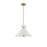 Savoy House Lamar 3-Light Pendant, White/Brass Accents