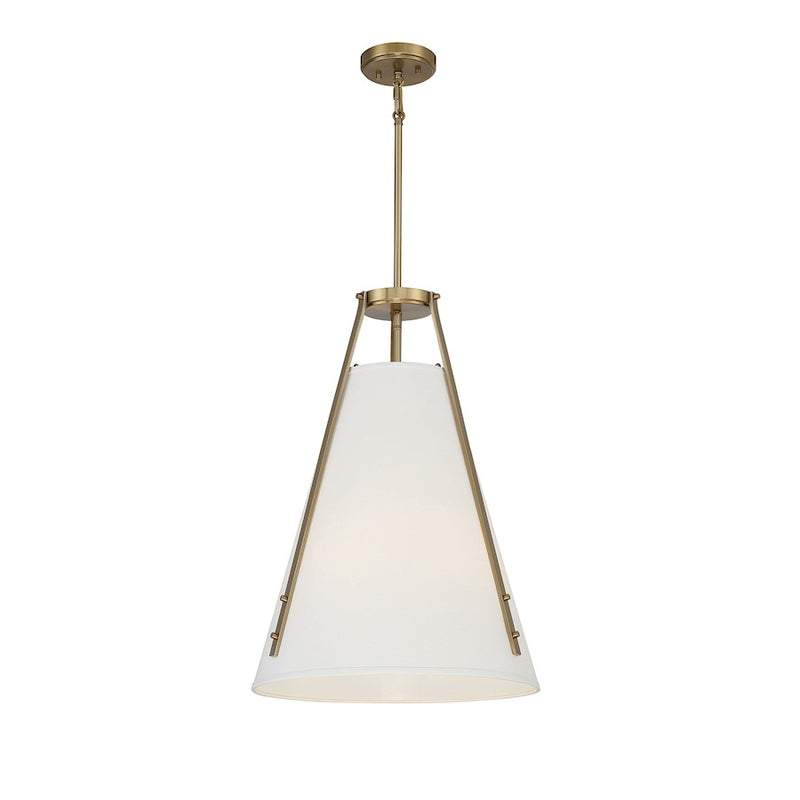 Savoy House Newport 4-Light Pendant, Warm Brass