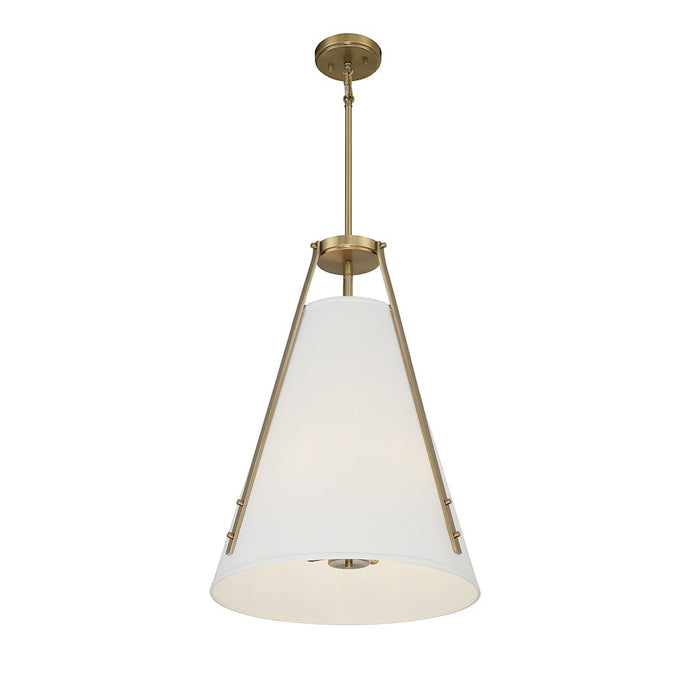 Savoy House Newport 4-Light Pendant, Warm Brass