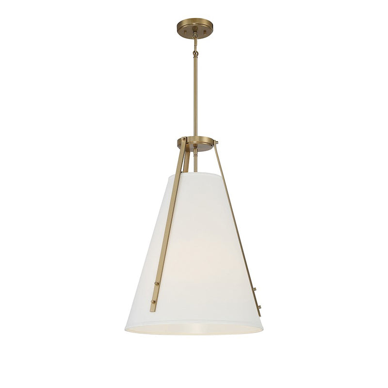 Savoy House Newport 4-Light Pendant, Warm Brass